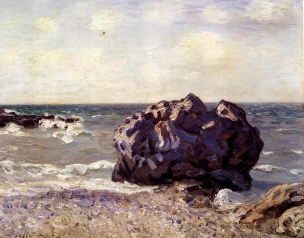 Alfred Sisley Langland Bay,Storr s Rock-Morning France oil painting art